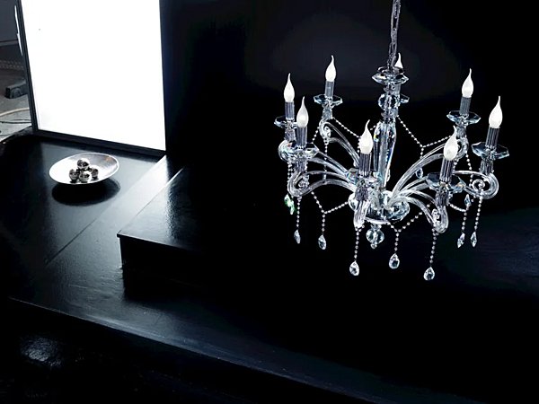 Kronleuchter mit Swarovski-Kristallen Venere L8 Euroluce Lampadari Fabrik EUROLUCE LAMPADARi aus Italien. Foto №2
