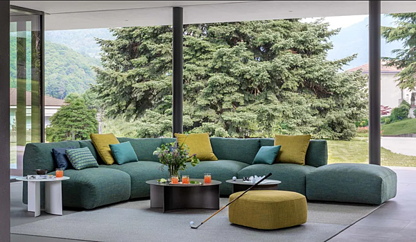 Ecksofa mit abnehmbarem Bezug aus Stoff Flou Fiocco Fabrik Flou aus Italien. Foto №21
