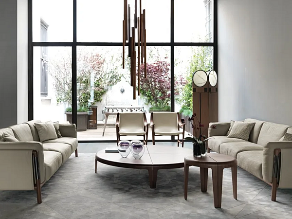 Walnuss Armchair mit Armlehnen Swing GIORGETTI 69960 Fabrik GIORGETTI aus Italien. Foto №5