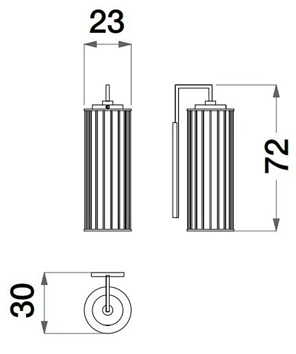 Wandleuchte aus Metall mit festem Arm Sesto Senso CPRN HOMOOD S582 Fabrik CPRN HOMOOD aus Italien. Foto №3