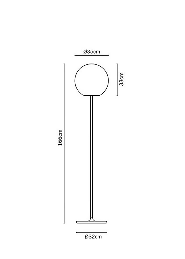 Glas Stehlampe Fabbian Lumi Sfera Fabrik Fabbian aus Italien. Foto №3