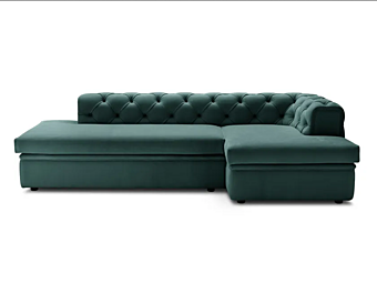 Ecksofa aus Leder mit Steppung Tudor I 4 Mariani