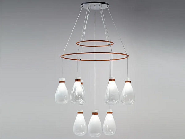 Blasenglas Kronleuchter Soffi POLTRONA FRAU Fabrik POLTRONA FRAU aus Italien. Foto №1