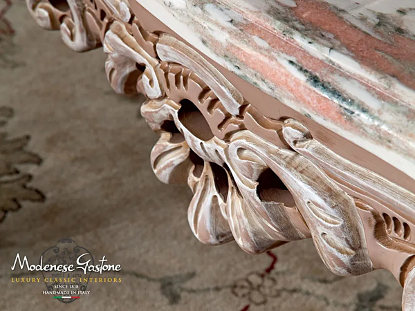 Niedriger rechteckiger Couchtisch aus massivem Holz Modenese Luxury Interiors 12623 Fabrik MODENESE GASTONE aus Italien. Foto №3