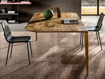 Esstisch aus Holz und Glas LAGO P J Wildwood