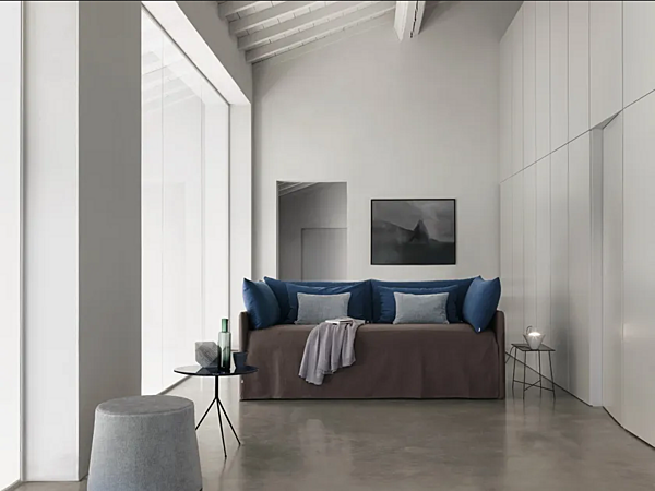 Stoff Schlafsofa mit abnehmbarem Bezug Flou Duetto Fabrik Flou aus Italien. Foto №3