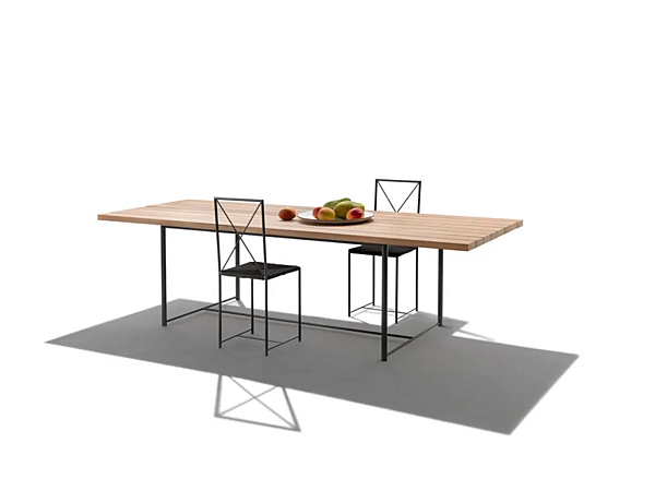 Rechteckiger Tisch aus Iroko FLEXFORM Levante Fabrik FLEXFORM aus Italien. Foto №3