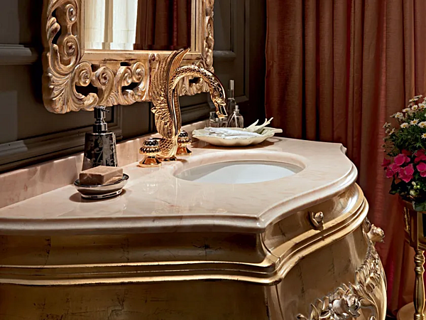 Einzelwaschtisch mit Schubladen aus Holz Modenese Luxury Interiors 11647 Fabrik MODENESE GASTONE aus Italien. Foto №4