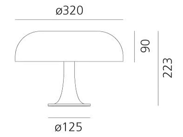 Tischlampe aus Polycarbonat mit LED Artemide Nessino rot 0039080A Fabrik Artemide aus Italien. Foto №9