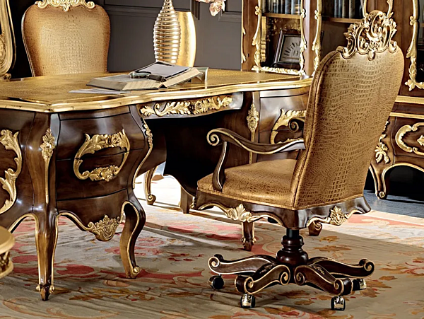 Drehstuhl mit Rollen und 5-Stern-Basis Modenese Luxury Interiors 11505 Fabrik MODENESE GASTONE aus Italien. Foto №1