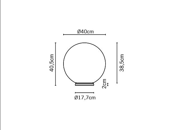 Tischlampe aus geblasenem Glas Lumi Sfera Fabbian Fabrik Fabbian aus Italien. Foto №11