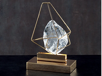 Tischlampe aus Kristall und Metall Euroluce Lampadari Cryrock