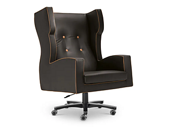 Leder Chefsessel mit Rollen Cassandra I 4 Mariani Fabrik i 4 Mariani aus Italien