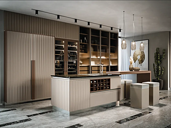 Küche mit Insel aus Holz Martini Interiors Synthesis