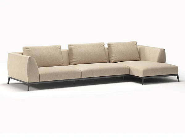 Ecksofa aus Stoff mit weicher Rückenlehne Flou Olivier Fabrik Flou aus Italien. Foto №1