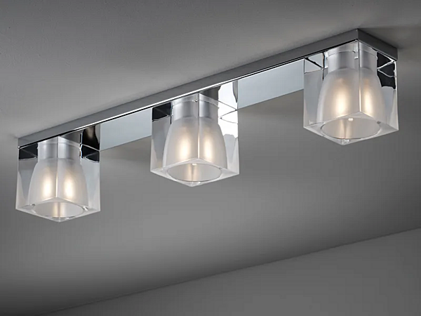 Kristall-Deckenlampe aus Glas Fabbian Cubetto Fabrik Fabbian aus Italien. Foto №1