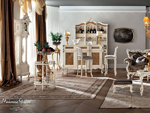Pendeluhr aus massivem Holz Modenese Luxury Interiors 12656 Fabrik MODENESE GASTONE aus Italien. Foto №3