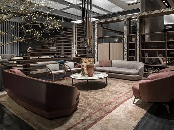Dreisitzer Sofa mit gepolsterter Rückenlehne aus Stoff GIORGETTI Tamino Fabrik GIORGETTI aus Italien. Foto №3