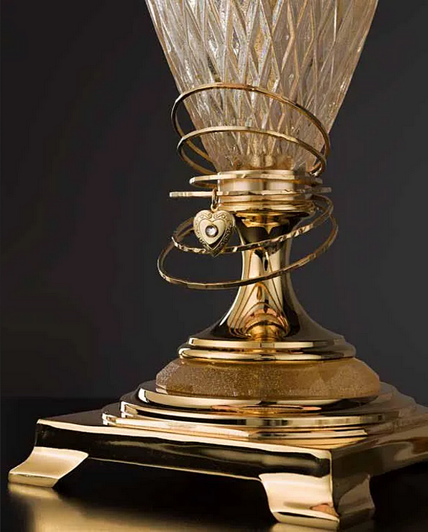 Kristall Tischlampe Secret LG1 Euroluce Lampadari Fabrik EUROLUCE LAMPADARi aus Italien. Foto №5