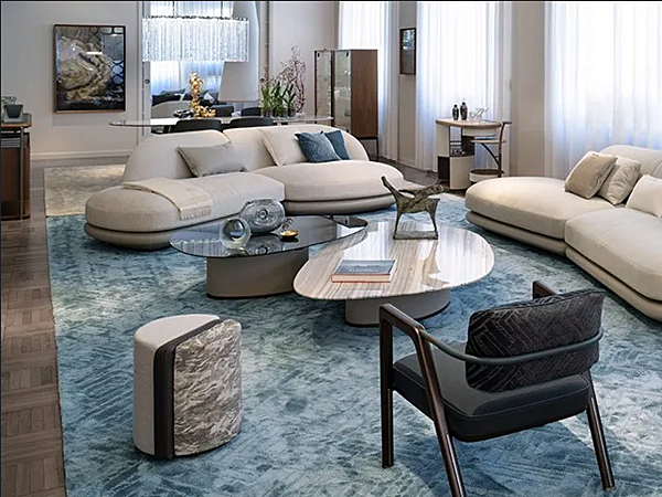 Runder Stoffhocker Summa GIORGETTI 54090 Fabrik GIORGETTI aus Italien. Foto №4