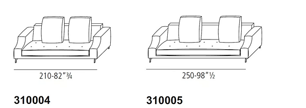 Ecksofa aus Stoff oder Leder VIBIEFFE 310 Identity Fabrik VIBIEFFE aus Italien. Foto №10