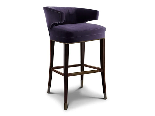 Hochgepolsterter Stoffhocker mit Rückenlehne BRABBU IBIS Fabrik BRABBU aus Italien. Foto №1