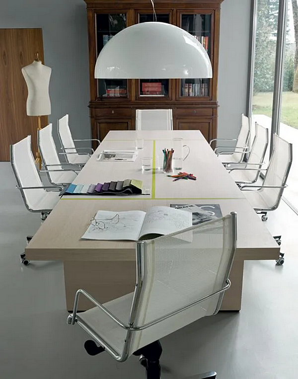 Rechteckiger Konferenztisch aus Holz Blade i 4 Mariani Fabrik i 4 Mariani aus Italien. Foto №4