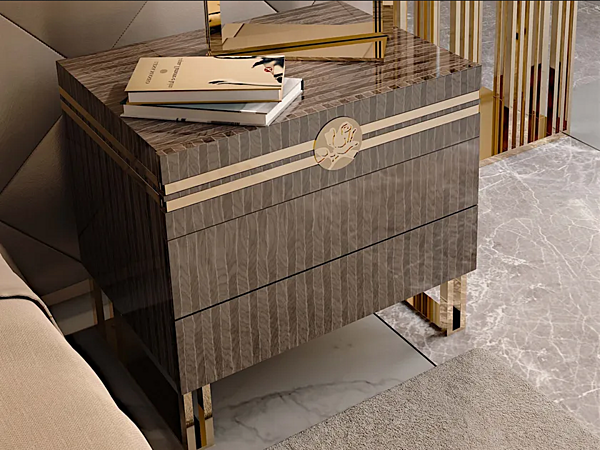 Holz Nachttisch mit Schubladen Bizzotto Italia Infinity Fabrik Bizzotto Italia aus Italien. Foto №3