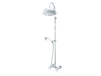 Wandmontiertes Duschpaneel mit Kopfbrause aus Edelstahl Gentry Home Ascot Wandmontiertes Duschpaneel mit Kopfbrause aus Edelstahl Gentry Home Ascot Fabrik Gentry Home aus Italien