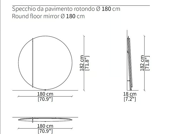 Runder Wandspiegel aus Glas Frigerio Kevin Mirror Fabrik Frigerio aus Italien. Foto №9