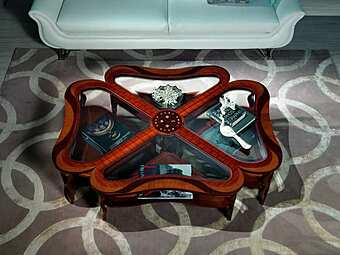 Kaffeetisch aus Eichenholz für das Wohnzimmer Quadrifoglio CARPANELLI Fabrik CARPANELLI aus Italien