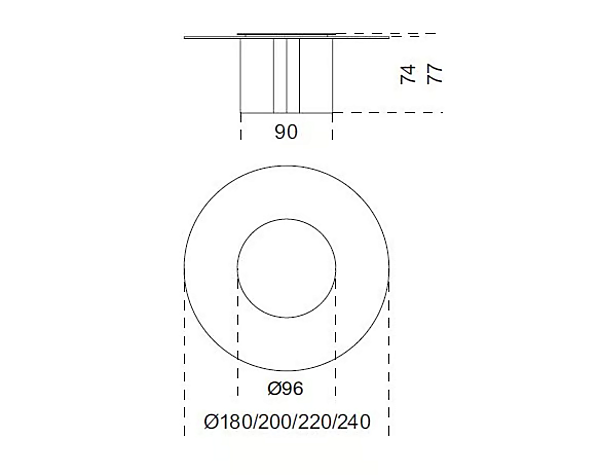 Runder Glastisch mit Lazy Susan Gallotti&Radice YOL Fabrik Gallotti & Radice aus Italien. Foto №5