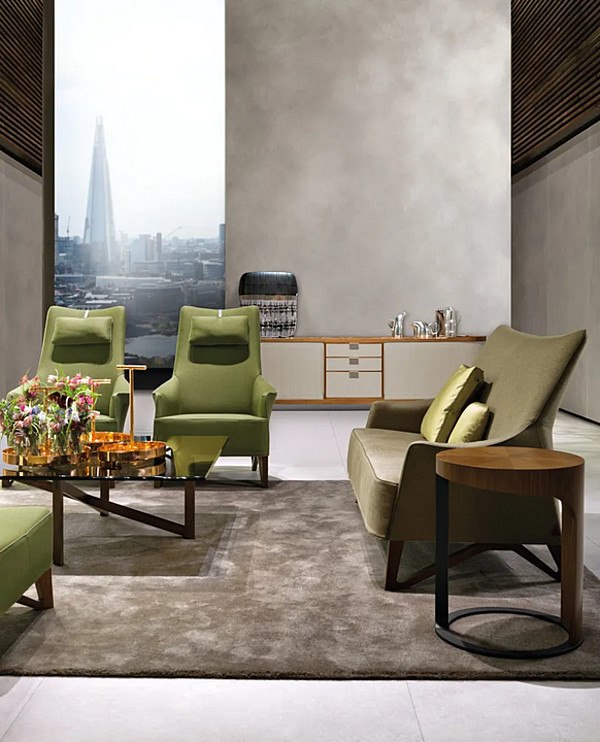 Lederarmstuhl mit Kopfstütze GIORGETTI Mobius Fabrik GIORGETTI aus Italien. Foto №6