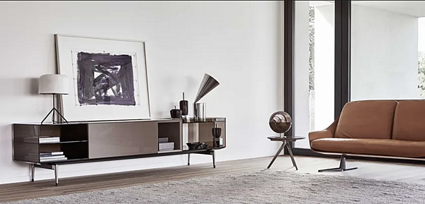 Holz- und Glas-Sideboard mit Klapptüren FLEXFORM JEREMY Fabrik FLEXFORM aus Italien. Foto №7