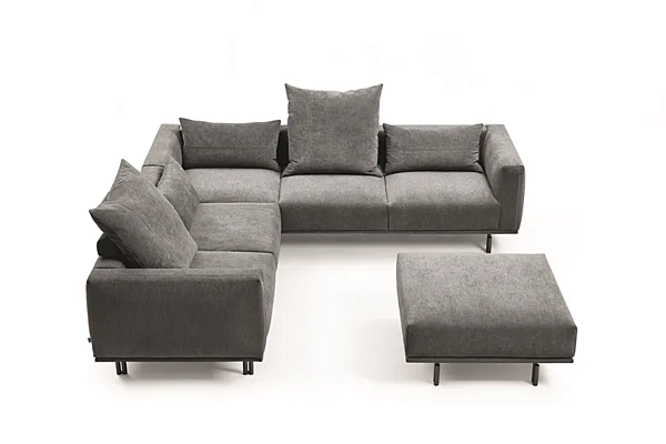 Modularer Ecksofa aus Stoff mit weicher Rückenlehne Flou Binario Fabrik Flou aus Italien. Foto №2