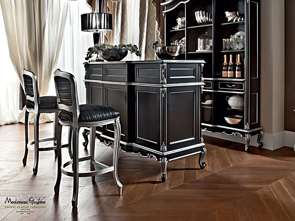 Bar Cabinet aus Massivholz 12134 Modenese Luxury Interiors Fabrik MODENESE GASTONE aus Italien. Foto №1