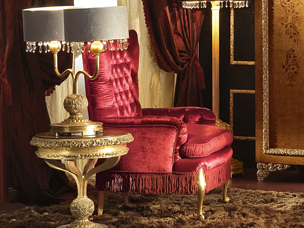 Stoffarmstuhl mit Armlehnen A.R. Arredamenti Royal 737 Fabrik A.R.ARREDAMENTI SRL aus Italien. Foto №1