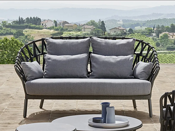 Zweisitzer Gartensofa aus Acryl mit Rückenpolster Emma Cross VARASCHIN 24840 Fabrik VARASCHIN aus Italien. Foto №1