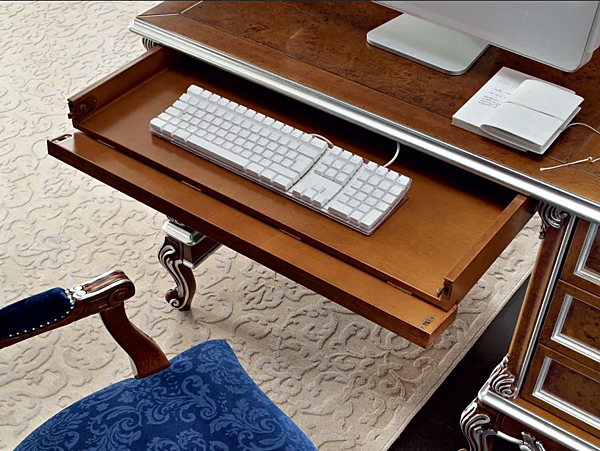 Rechteckiger Schreibtisch aus Massivholz mit Schubladen Modenese Luxury Interiors 12304 Fabrik MODENESE GASTONE aus Italien. Foto №5