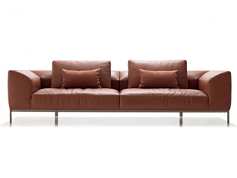 Dreisitzer Ledersofa mit weicher Rückenlehne CORTEZARI DIVA 703