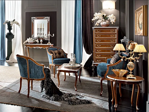 Runder Couchtisch aus Massivholz Modenese Luxury Interiors 12631 Fabrik MODENESE GASTONE aus Italien. Foto №3