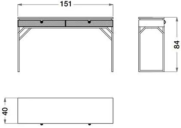 Rechteckiger Konsolentisch aus Marmor und Metall mit Schubladen CPRN HOMOOD Dragonfly D628 Fabrik CPRN HOMOOD aus Italien. Foto №4