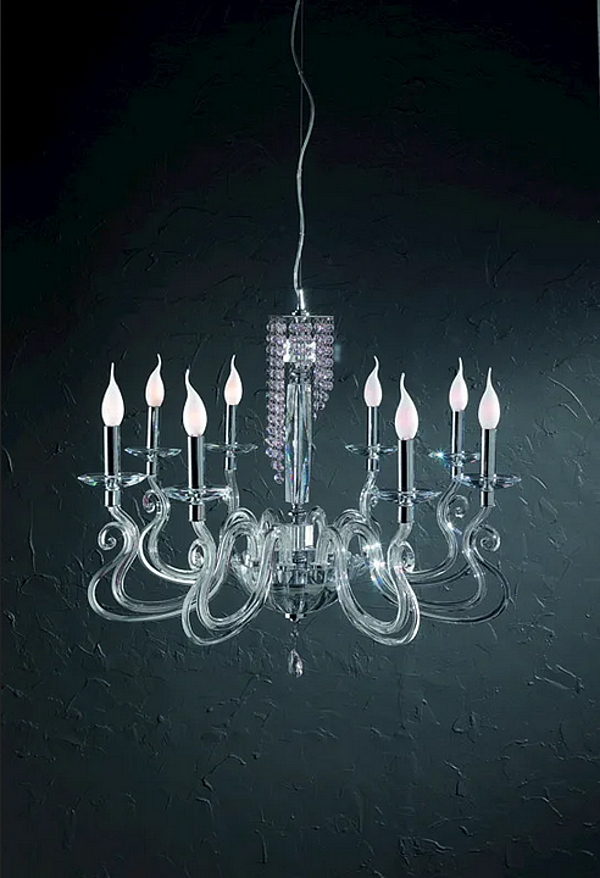 Kristalllüster mit Swarovski-Kristallen Venetien Euroluce Lampadari Superlux L8 Fabrik EUROLUCE LAMPADARi aus Italien. Foto №2