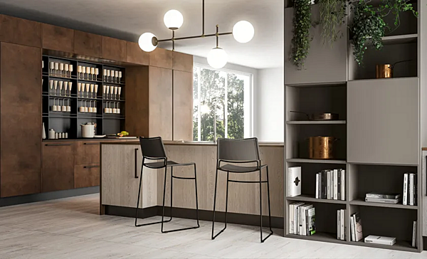 Einbauküche aus Holz LUBE CUCINE Clover 05 Fabrik LUBE CUCINE aus Italien. Foto №2