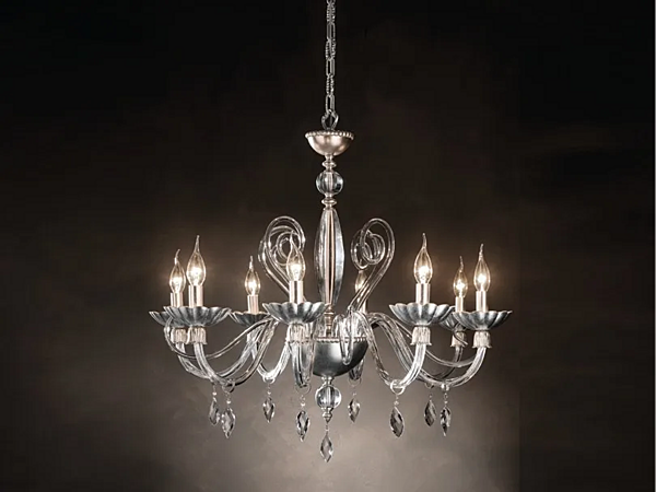 Kristalllüster Florentia L8 aus Metall Euroluce Lampadari Fabrik EUROLUCE LAMPADARi aus Italien. Foto №1