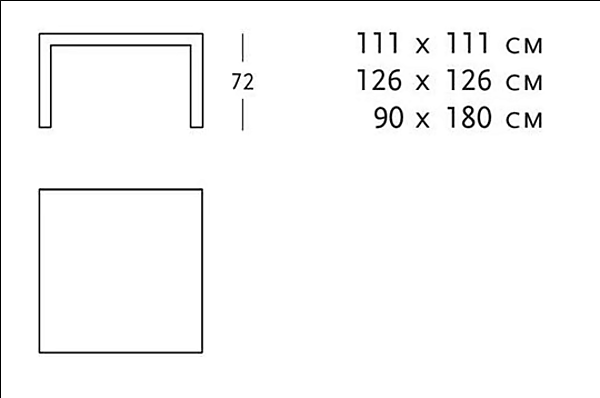 Quadratischer Tisch aus Honigwabenmaterial ZANOTTA Quaderna 2600 Fabrik ZANOTTA aus Italien. Foto №6