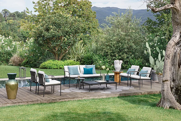 Zweisitzer Aluminium Gartensofa Air Atmosphera Fabrik ATMOSPHERA aus Italien. Foto №8