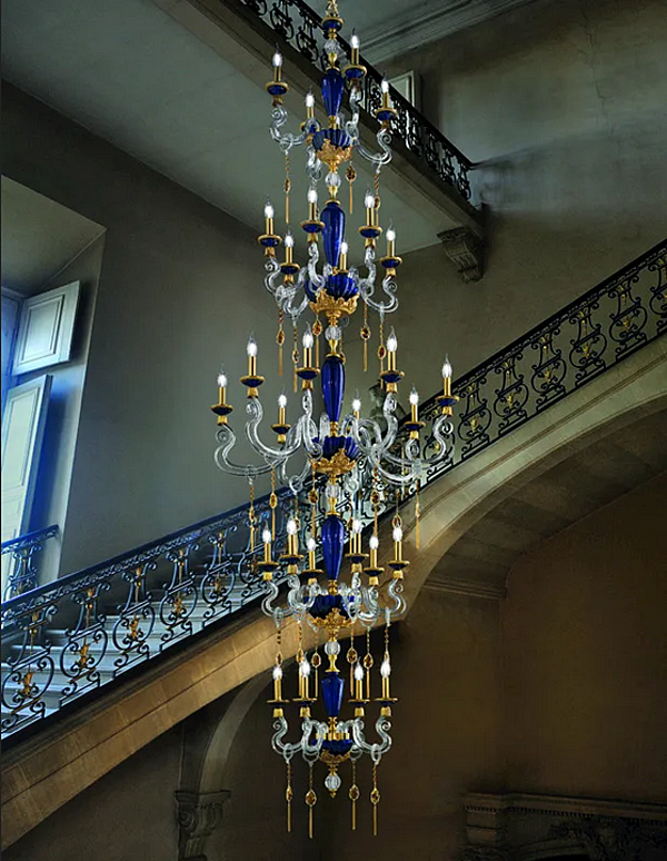 Kronleuchter mit Swarovski-Kristallen Barocco L28 Superlux Sonderedition Euroluce Lampadari Fabrik EUROLUCE LAMPADARi aus Italien. Foto №2
