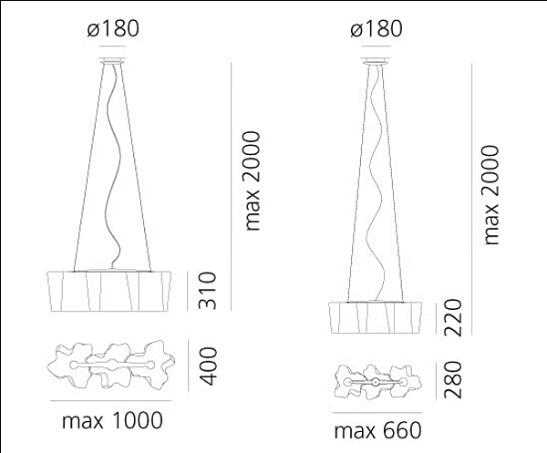 LED Pendelleuchte aus geblasenem Glas Logico 3 in linea Artemide 0455010A, 0455020A, 0697020A Fabrik Artemide aus Italien. Foto №3