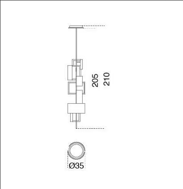 LED Pendelleuchte aus Messing ERIS Gallotti&Radice Fabrik Gallotti & Radice aus Italien. Foto №4